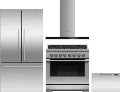 4 Piece Package Includes Refrigerator, Range, Hood And Dishwasher